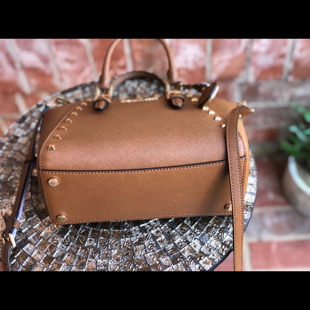 Michael kors studded Ciara satchel bag luggage - Picture 5 of 8